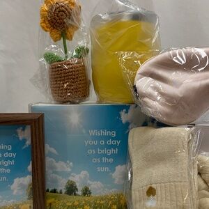 Sunflower Crochet Decor and Accessories Set